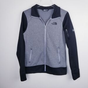 The North Face Women's Black & Heather Gray Zip Up Sweatshirt Jacket